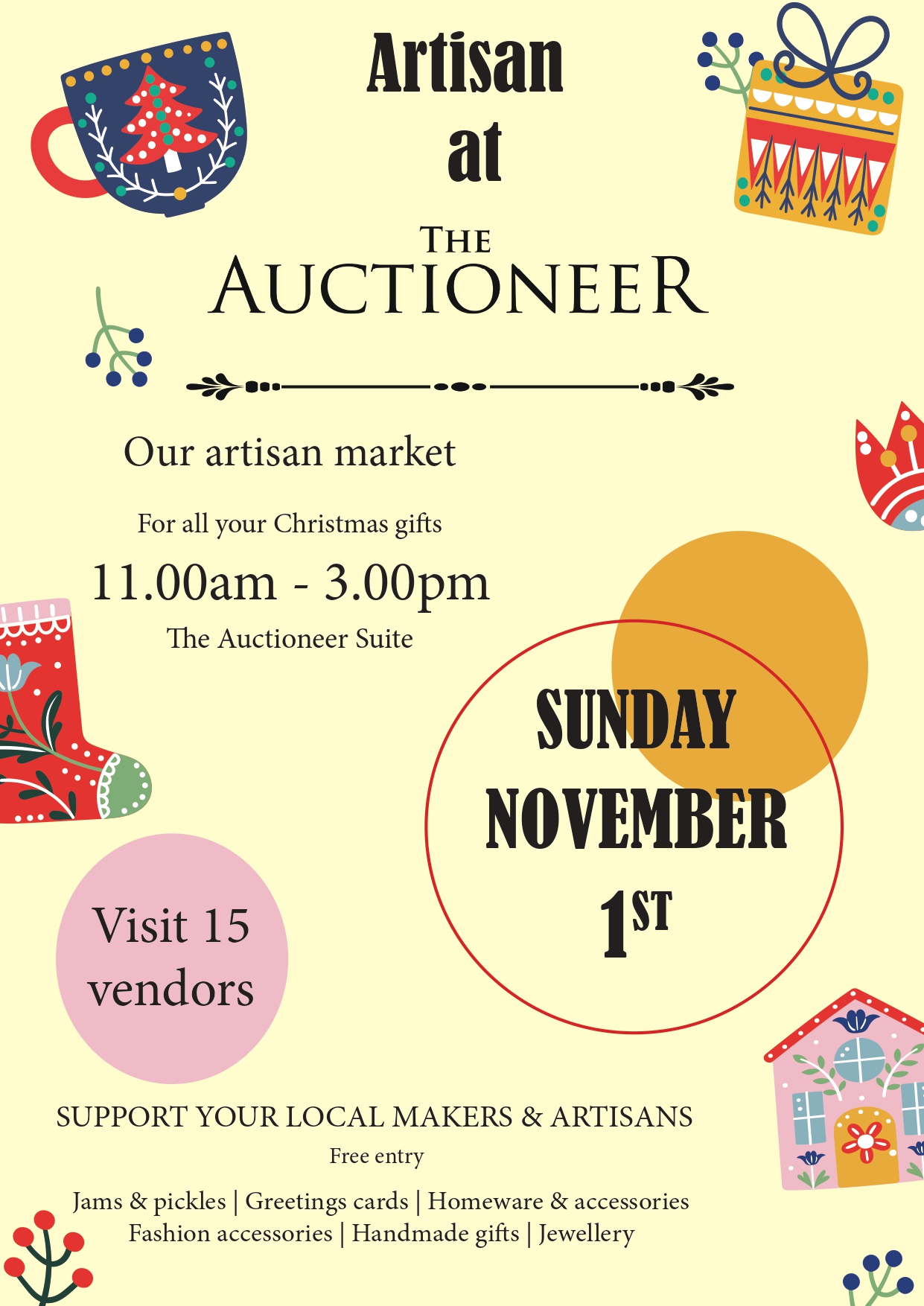 Artisan at The Auctioneer - November